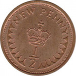 1/2 penny - Pound décimal