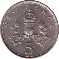 5 pence - Pound décimal