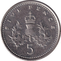 5 pence - Pound décimal