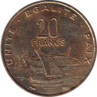 20 francs - Djibouti