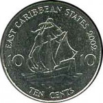 10 cents - Etats de la Caraïbe Orientale