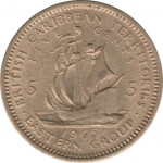 5 cents - Territoires de la Caraibe de l'Est