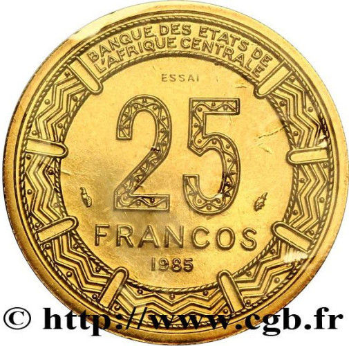 25 francos - Equatorial Guinea