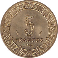 5 francos - Guinée équatoriale