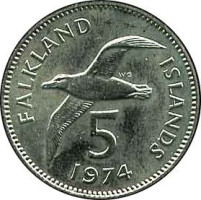 5 pence - Falkland Islands