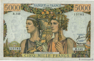 5000 francs - France
