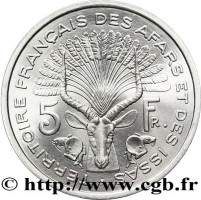 5 francs - Afars et Issas