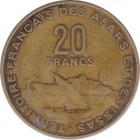 20 francs - French Afars and Issas