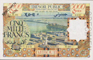 5000 francs - Afars et Issas