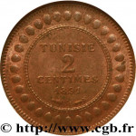 2 centimes - Protectorat français