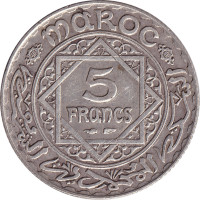 5 francs - Protectorat français