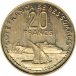 20 francs - Côte française des Somalis