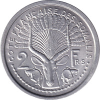 2 francs - Côte française des Somalis