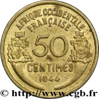 50 centimes - French West Africa