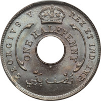 1/2 penny - Colonies générales et Nigéria