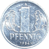 1 pfennig - République Démocratique Allemande