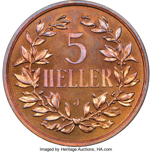 5 heller - German East Africa