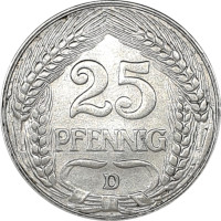 25 pfennig - Empire Allemand
