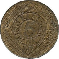 5 francs - Ghent