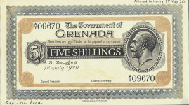 5 shillings - Grenade