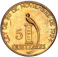 5 quetzal - Guatemala