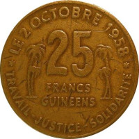 25 francs - Guinea