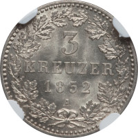 3 kreuzer - Hohenzollern-Prusse