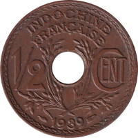 1/2 cent - Indochine