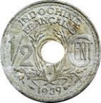 1/2 cent - Indochina