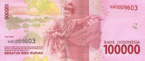 100000 rupiah - Indonésie