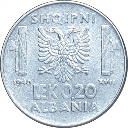 0.20 lek - Occupation italienne