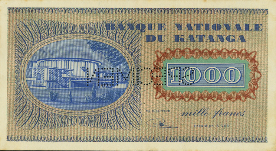 1000 francs - Katanga