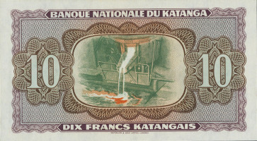10 francs - Katanga