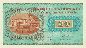 20 francs - Katanga