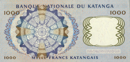 1000 francs - Katanga