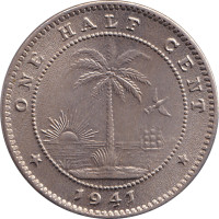 1/2 cent - Liberia