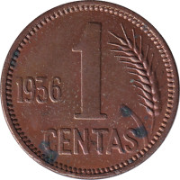 1 centas - Litai