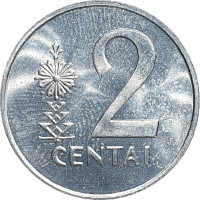 2 centai - Litai