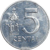 5 centai - Litai