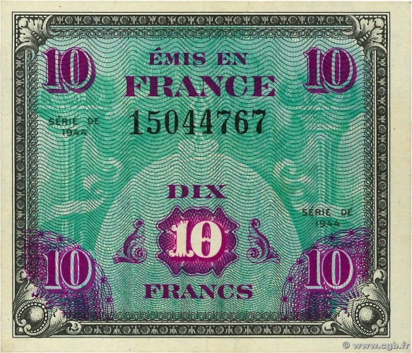 10 francs - Military Franc