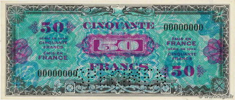 50 francs - Military Franc