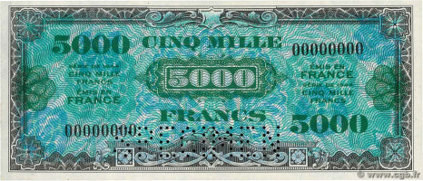 5000 francs - Franc militaire