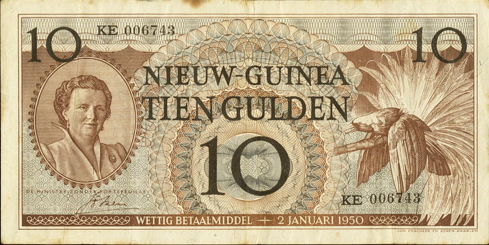 10 gulden - Netherlands New Guinea