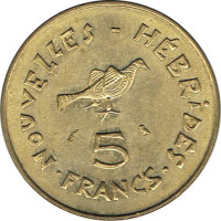 5 francs - Nouvelles Hébrides