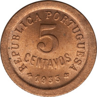 5 centavos - Portuguese Colony