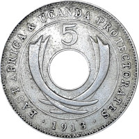 5 cents - Protectorat et Ouganda