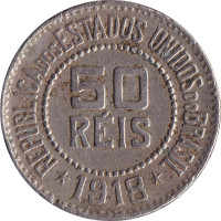 50 reis - Republic of Brazil