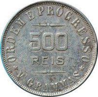 500 reis - Republic of Brazil