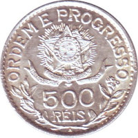500 reis - Republic of Brazil