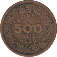 500 reis - République du Brésil